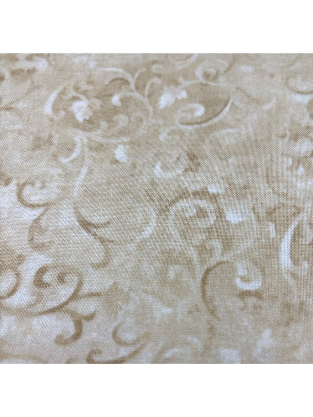 1/2 yard x 44 Beige Swirl Cotton Fabric Wilmington Prints Essentials Quilting